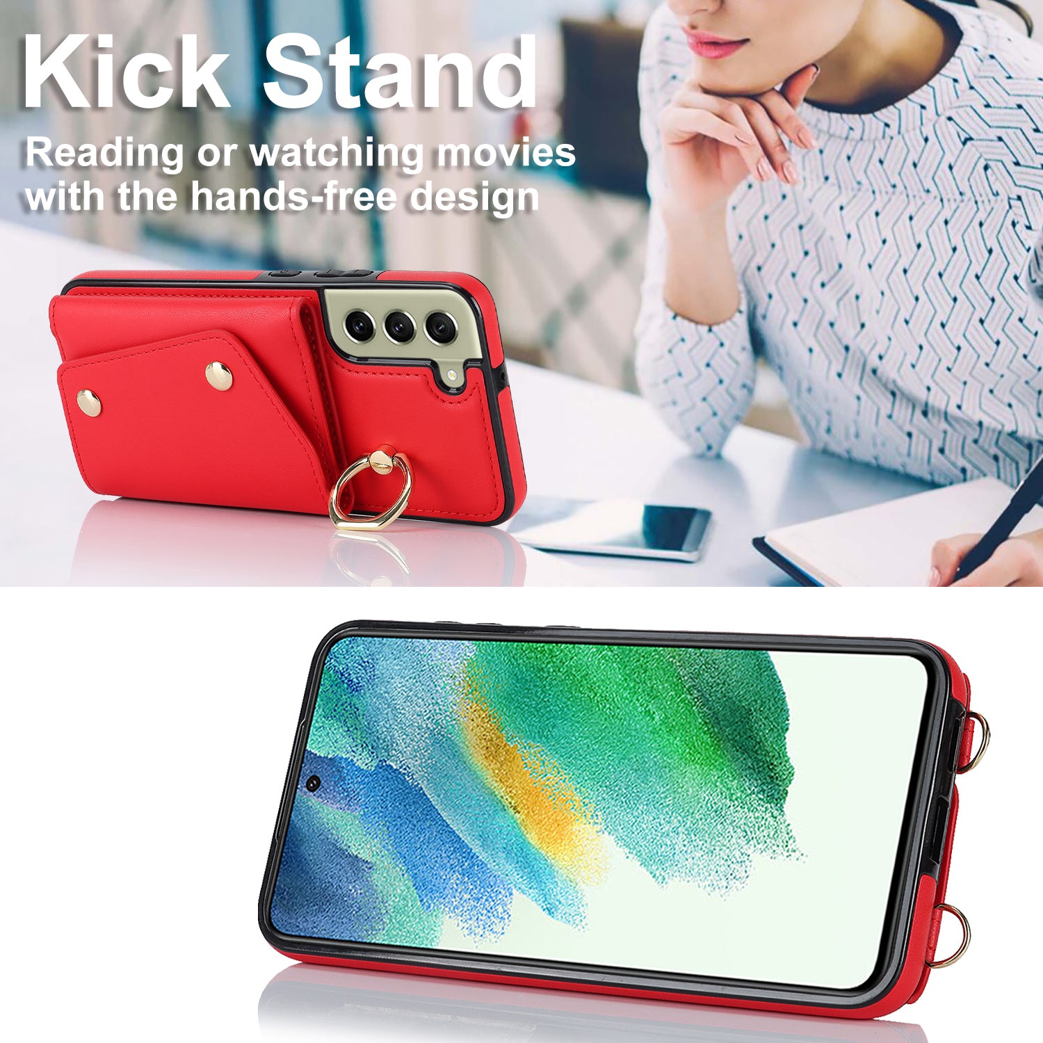 For Samsung Galaxy S21 FE 5G Zipper Wallet Crossbody Phone Case PU Leather Coated TPU Kickstand Cover For Samsung Galaxy S21 FE 5G Zipper Wallet Crossbody Phone Case PU Leather Coated TPU Kickstand Cover